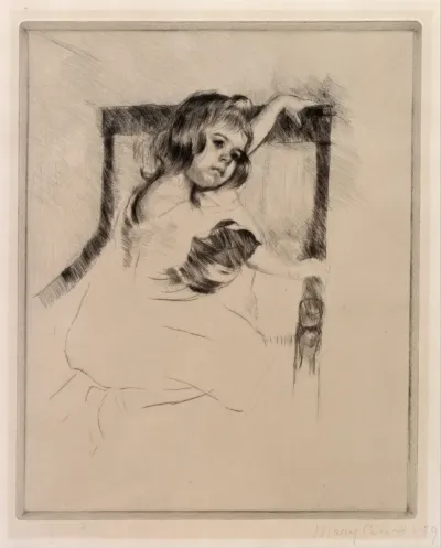 Kneeling in an Armchair