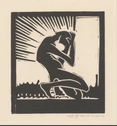 Knielende figuur