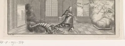 Knielende geestelijke