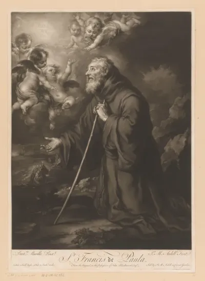 Knielende H. Franciscus van Paola in gebed