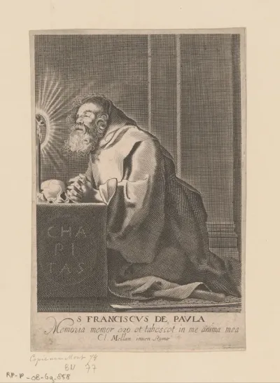 Knielende H. Franciscus van Paola in gebed