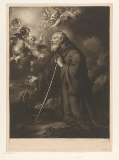 Knielende H. Franciscus van Paola in gebed