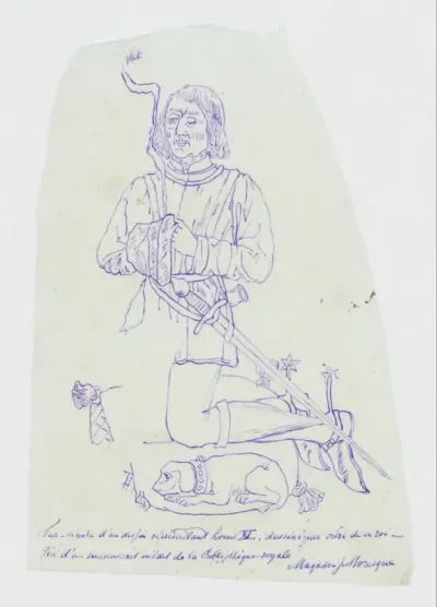 Knielende Lodewijk XI van Frankrijk