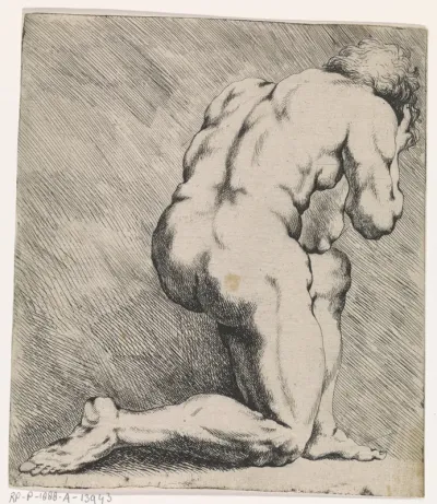 Knielende man