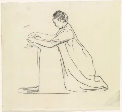 Knielende vrouw