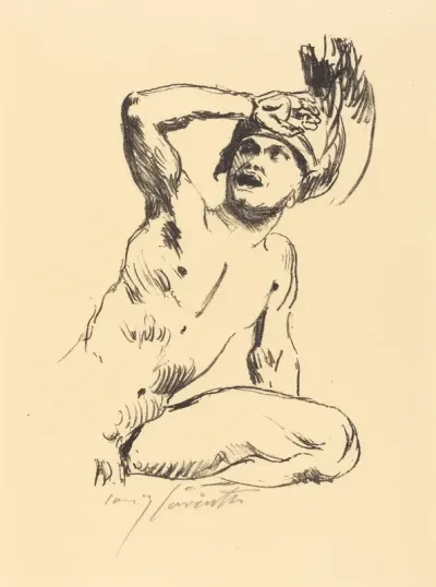 Kniender Krieger in Abwehr I (Kneeling Warrior I)