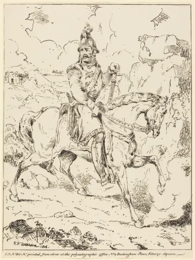 Knight in Armor on Horseback