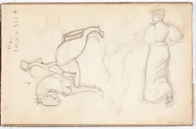 Knight with a Horse and a Woman Seen from the Back