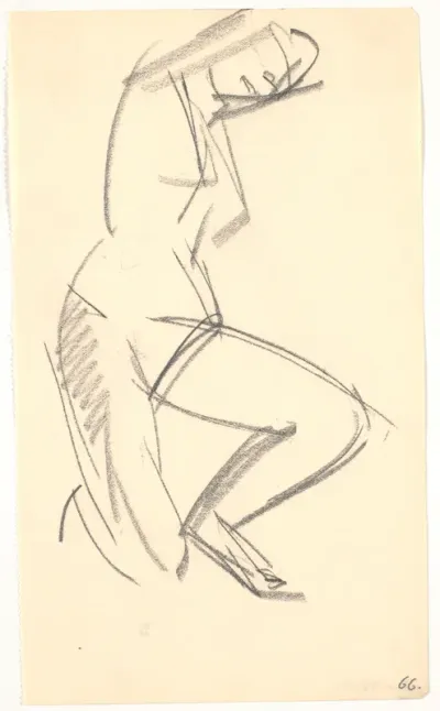 Knælende model