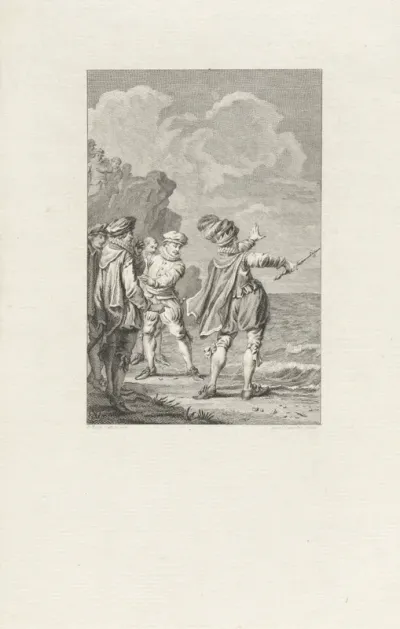 Knoet de Grote probeert de golven te laten wijken
