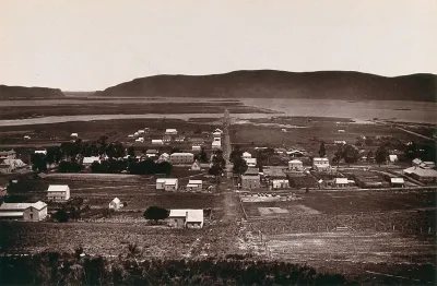 Knysna, South Africa: part of the town, sea and hills
