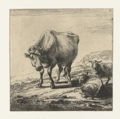Koe en twee schapen