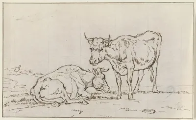 Koeien in een landschap