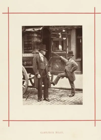 Koetsier met passagier in Londen