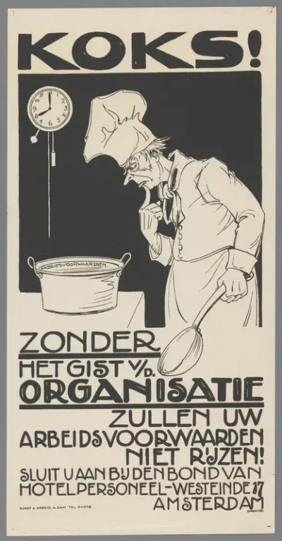 Koks! Zonder het gist v/d organisatie zullen uw arbeidsvoorwaarden niet rijzen!