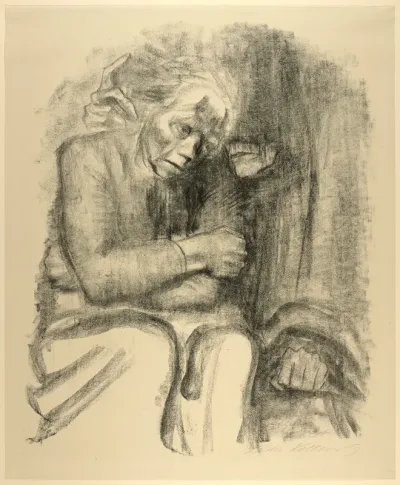 Kollwitz, Käthe: Abschied und Tod (Einleitungsblatt der gleichnamigen Folge)