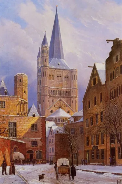 Köln, Groß Sankt-Martin im Schnee