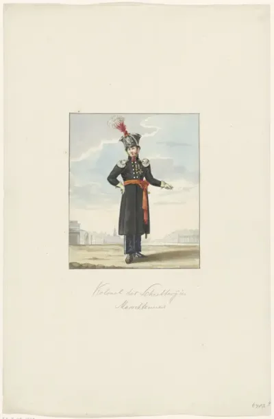 Kolonel van de schutterij in marstenue