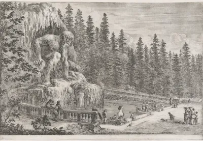 Kolos van de Apennijnen in de tuin van de Villa Pratolino