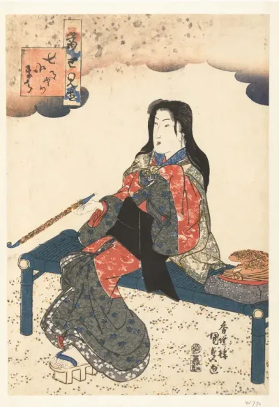 Komachi op het graf