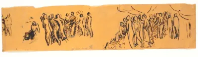 Kompositionsudkast til maleriet "Den blinde ved vejen råber efter Kristus", 1910