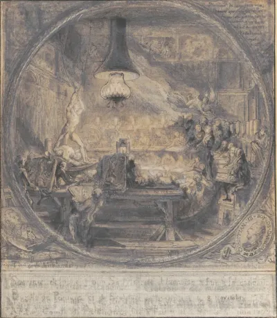 Kong Christian VII's besøg på Det kgl. franske Kunstakademi i Paris, 8. nov. 1768