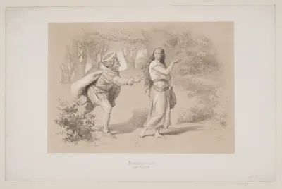 Kongsgården, pag. 69, illustration til Christian Winthers "Hjortens Flugt"