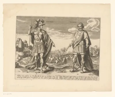 Koning Arsames en koning Darius III