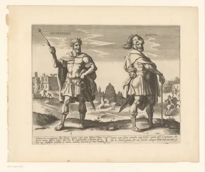 Koning Artaxerxes I en koning Darius II