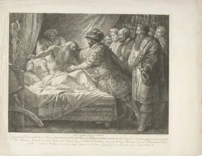 Koning Frans I bij de stervende Leonardo da Vinci