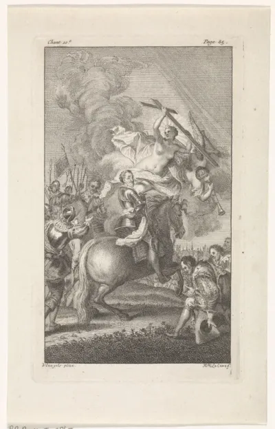 Koning Hendrik IV van Frankrijk en Navarra trekt op naar Parijs
