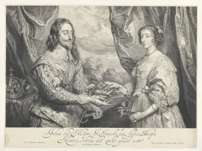 Koning Karel I van Engeland met zijn vrouw Henrietta Maria van Bourbon