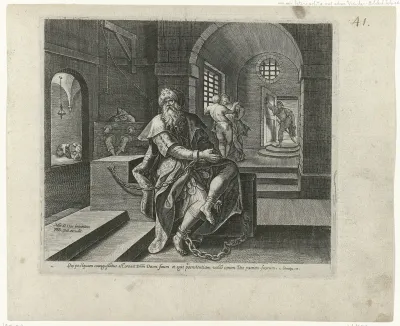 Koning Manasse in de gevangenis