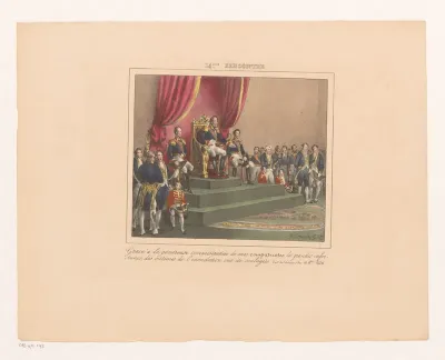 Koning Willem I geeft dank voor de hulp verleend aan de slachtoffers van de watersnood van 1826, 1829
