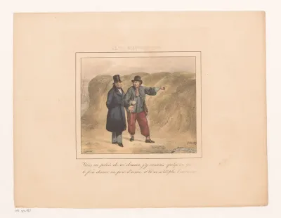 Koning Willem I ontmoet een stroper, 1829