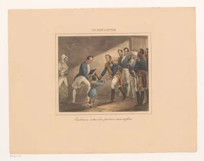 Koning Willem I ontmoet zijn petekind, 1829