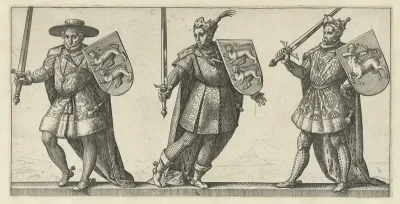 Koningen Willem II, Hendrik I en Steven