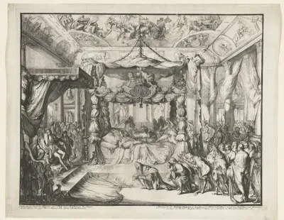 Koningin Maria II Stuart op haar sterfbed, 1695