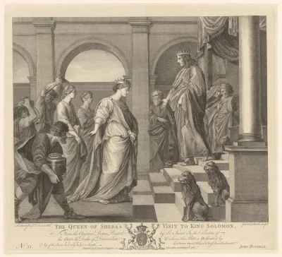 Koningin van Sheba bezoekt Salomo