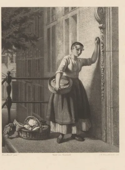 Koopvrouw belt aan