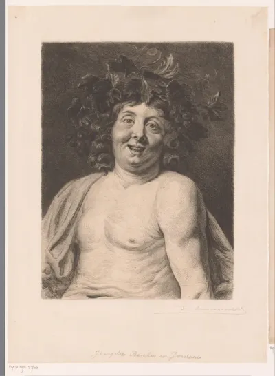 Kop van de jonge Bacchus
