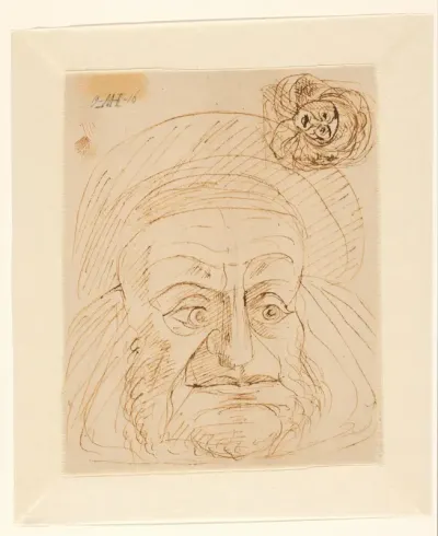 Kop van een man met baard en tulband