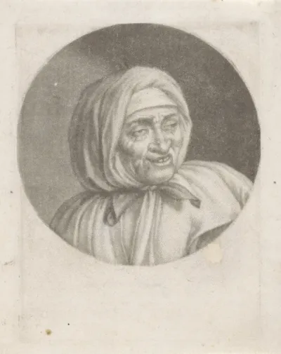 Kop van een vrouw met een hoofddoek