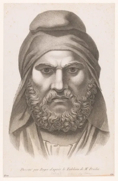Kop van man met baard