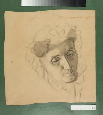 Kopfstudie zu Dorothea Planck geb. Oesterley mit Haube