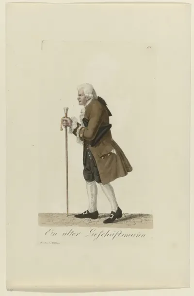 Kostuum van een oude koopman