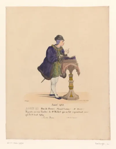 Kostuum van Lodewijk XI van Frankrijk uit het drama Louis XI à Péronne