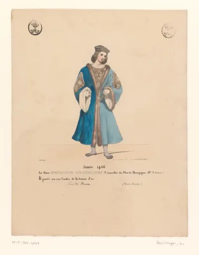 Kostuum van Philippe de Commynes uit het drama Louis XI à Péronne