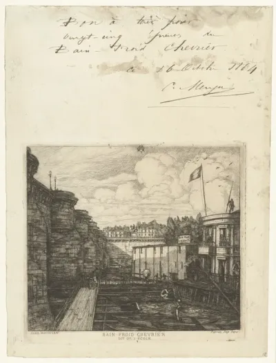 Koud-water badhuis van Chevrier in Parijs