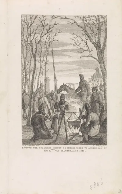 Kozakken buiten de Muiderport te Amsterdam, 1813